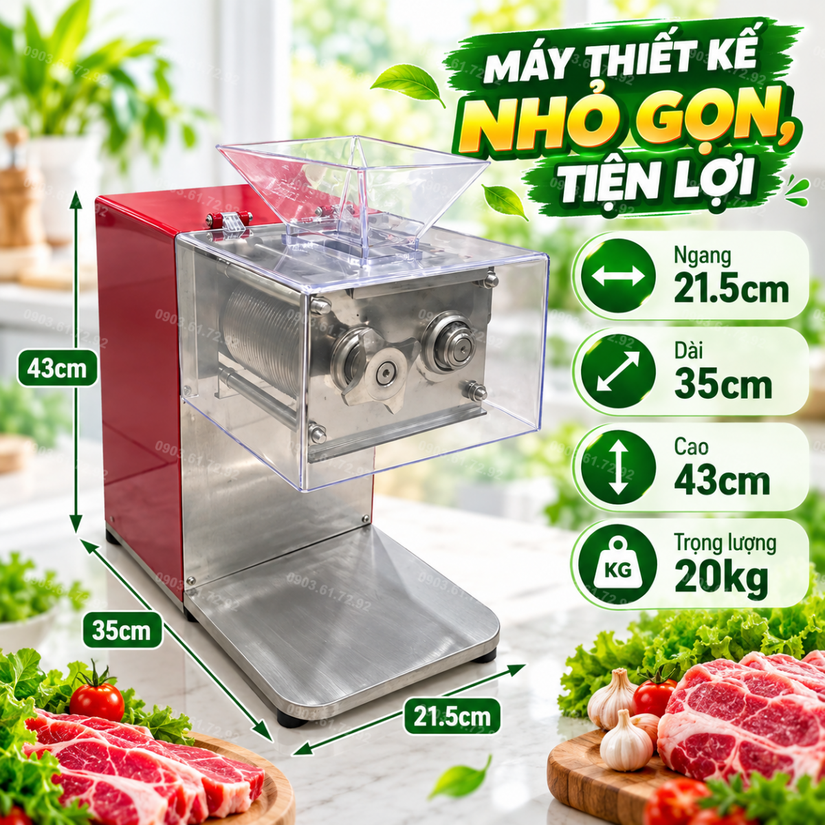 m&aacute;y cắt thịt tươi sống DQ90 NEW