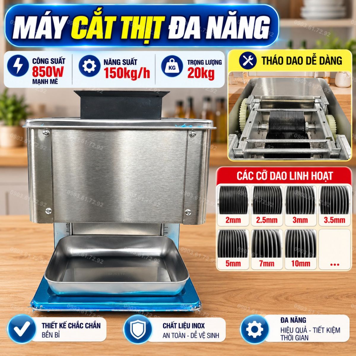 m&aacute;y cắt thịt tươi sống đa năng TJ85