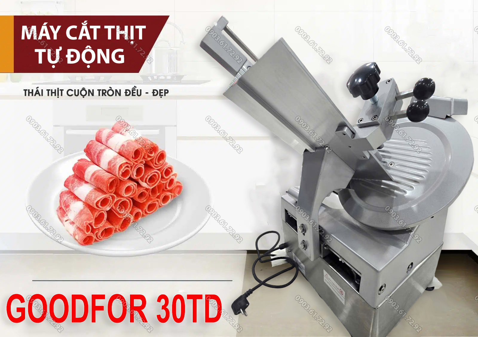 m&aacute;y cắt thịt tự động 30td inox