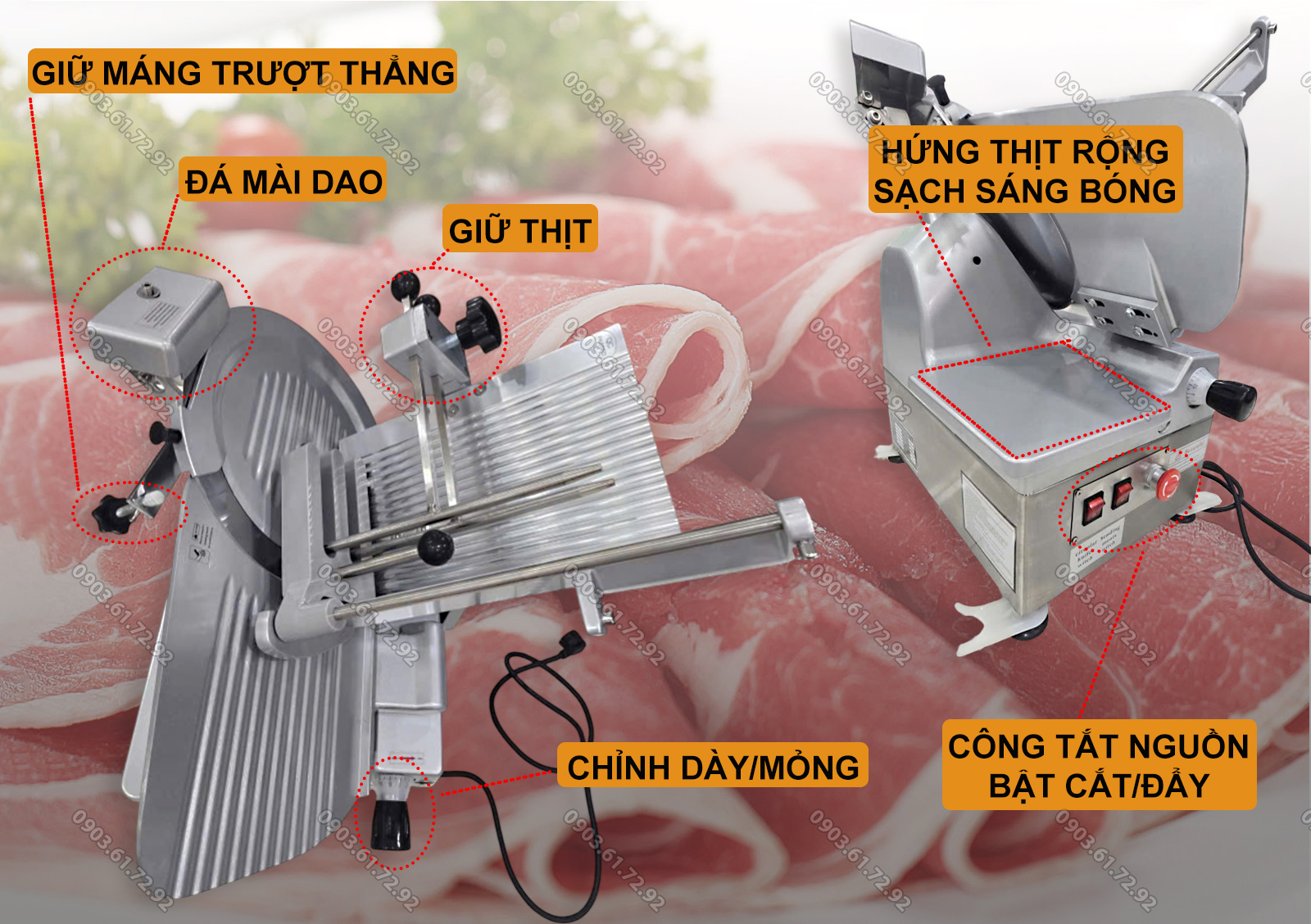 m&aacute;y cắt thịt tự động 30td inox