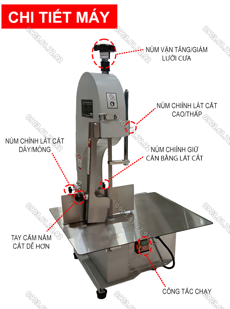 m&aacute;y cưa xương thịt c&aacute; đ&ocirc;ng lạnh 250 vỏ sắt