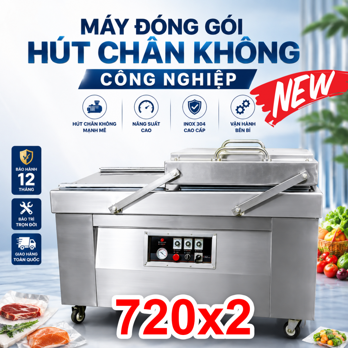 m&aacute;y đ&oacute;ng g&oacute;i h&uacute;t ch&acirc;n kh&ocirc;ng c&ocirc;ng nghiệp DZQ 720x2 new