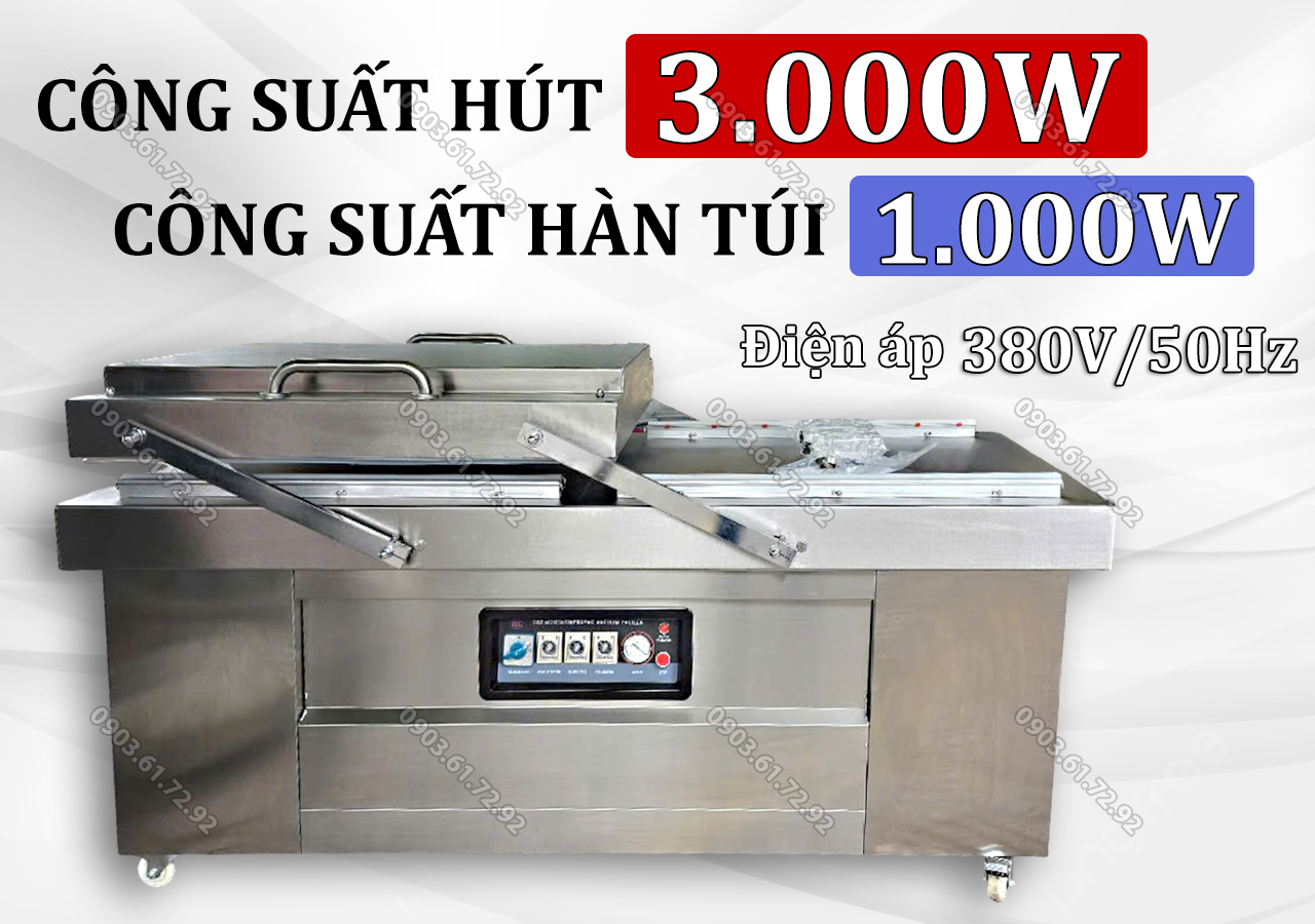 m&aacute;y đ&oacute;ng g&oacute;i h&uacute;t ch&acirc;n kh&ocirc;ng c&ocirc;ng nghiệp 3000w mikoshi dzq-820*2 promax