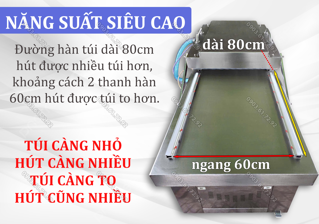 m&aacute;y đ&oacute;ng g&oacute;i h&uacute;t ch&acirc;n kh&ocirc;ng c&ocirc;ng nghiệp 3000w mikoshi dzq-820*2 promax