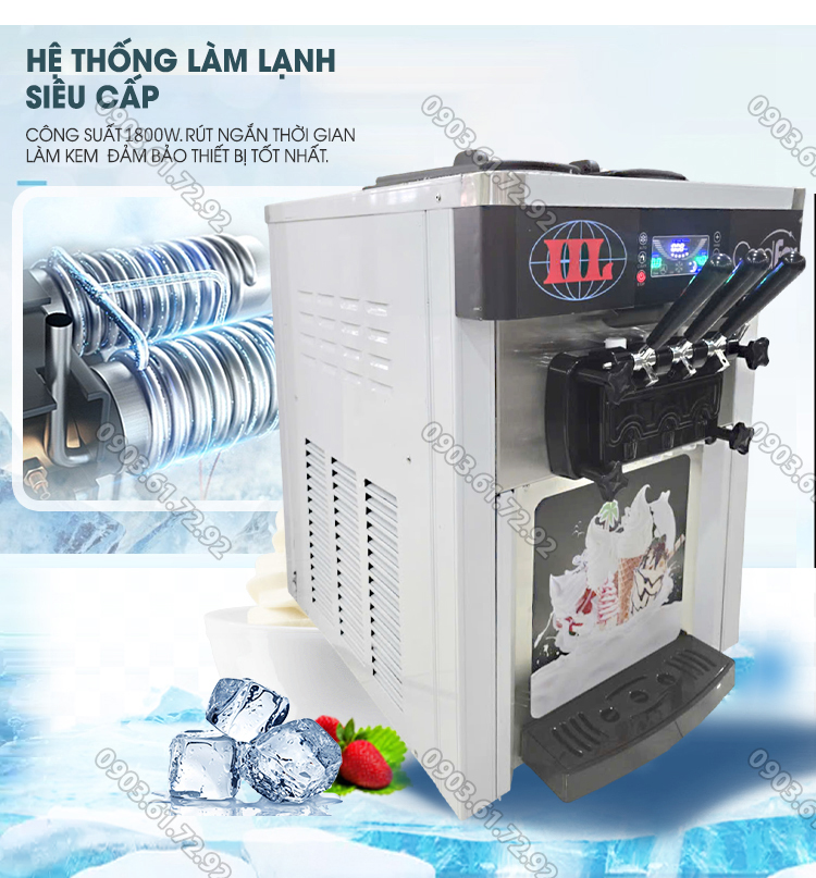 m&aacute;y l&agrave;m kem tươi để b&agrave;n G22