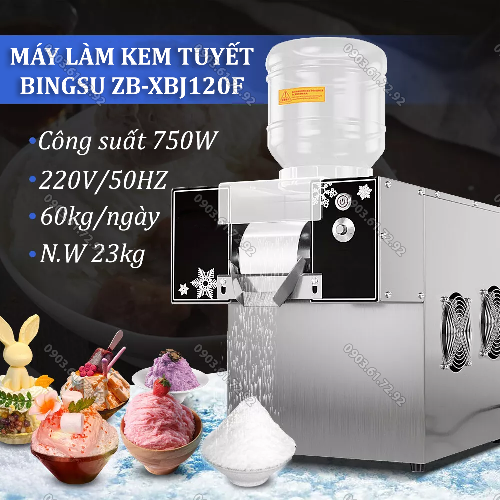 m&aacute;y l&agrave;m kem tuyết bingsu h&agrave;n quốc 120F
