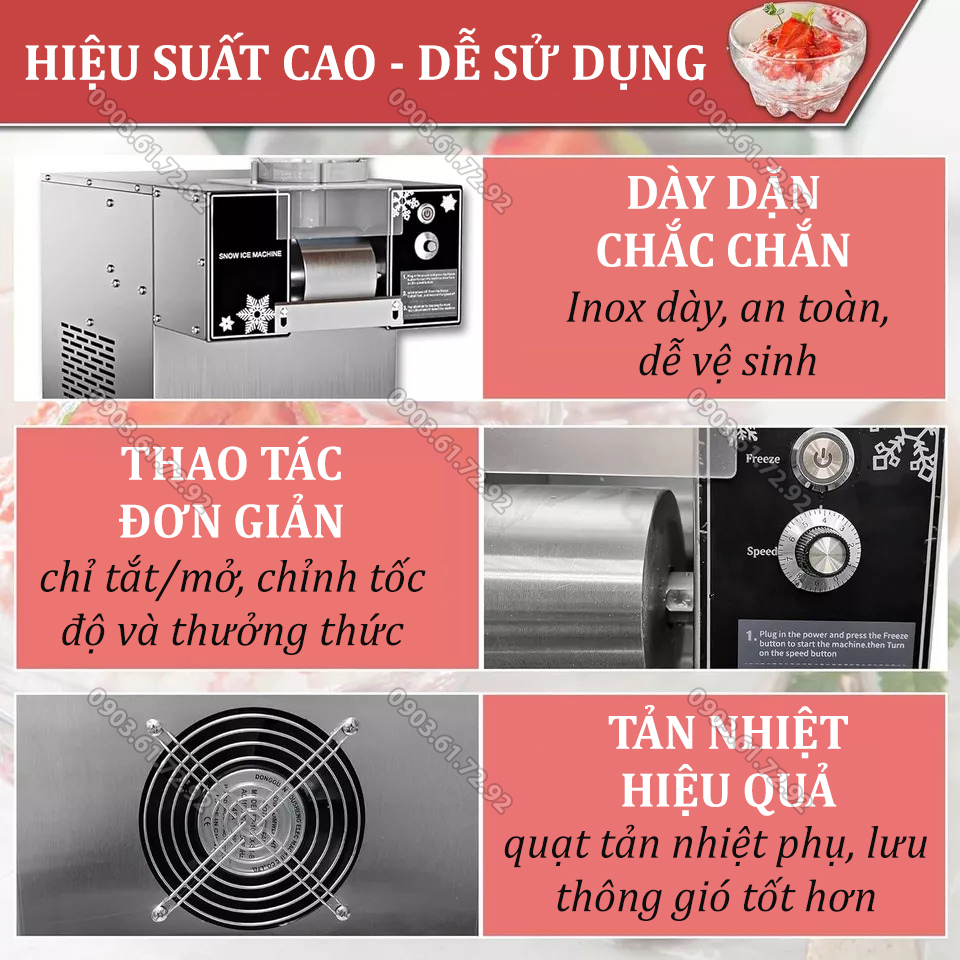 m&aacute;y l&agrave;m kem tuyết bingsu h&agrave;n quốc 120F