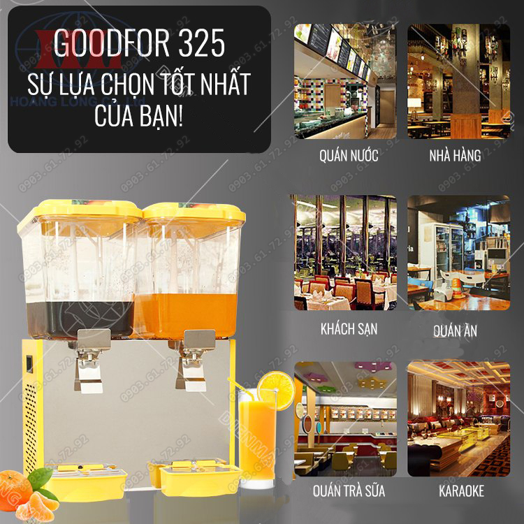 m&aacute;y l&agrave;m nước m&aacute;t tr&aacute;i c&acirc;y 2 ngăn xoay đảo