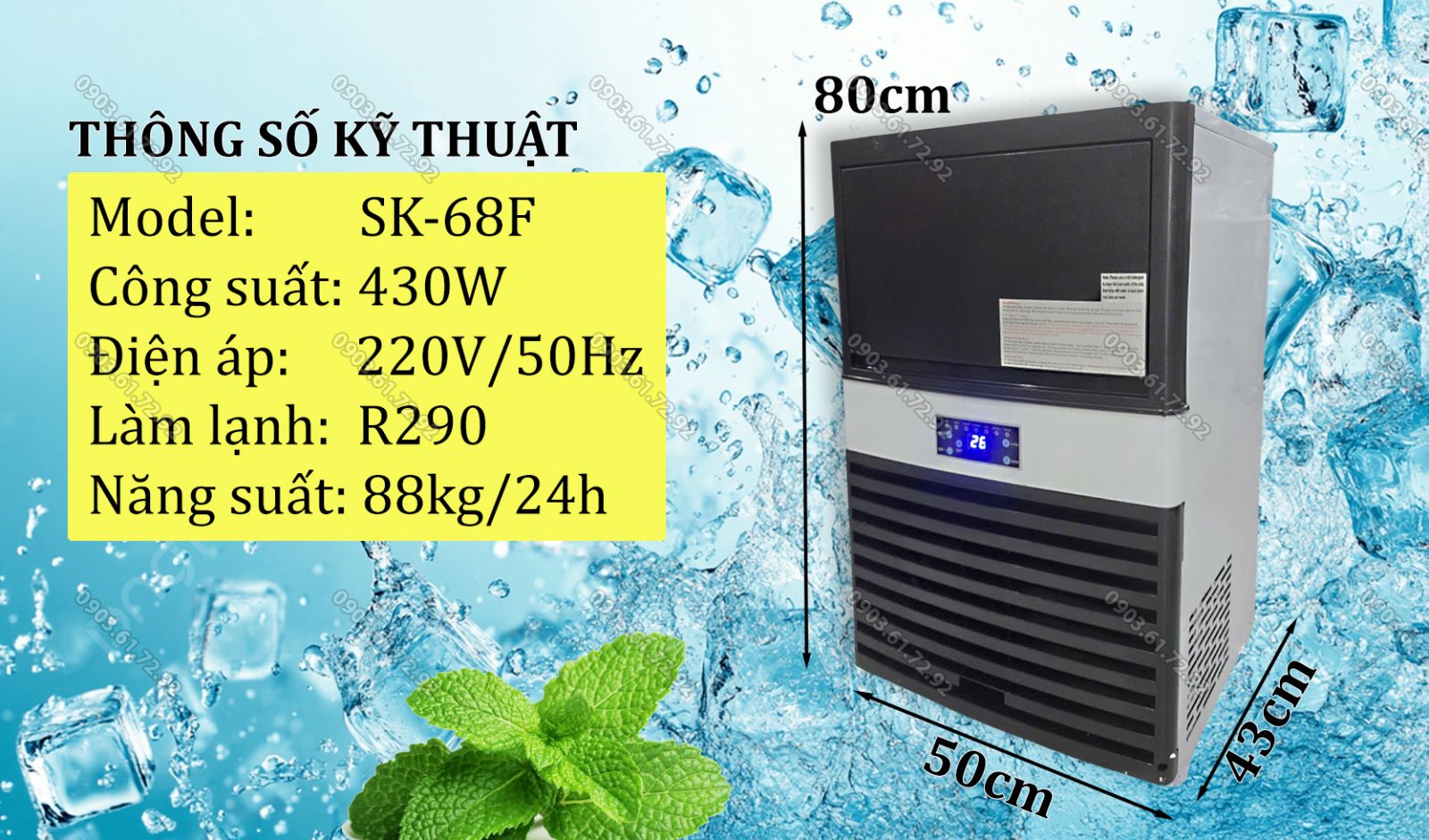 m&aacute;y l&agrave;m nước đ&aacute; sạch tại nh&agrave; sk-68f