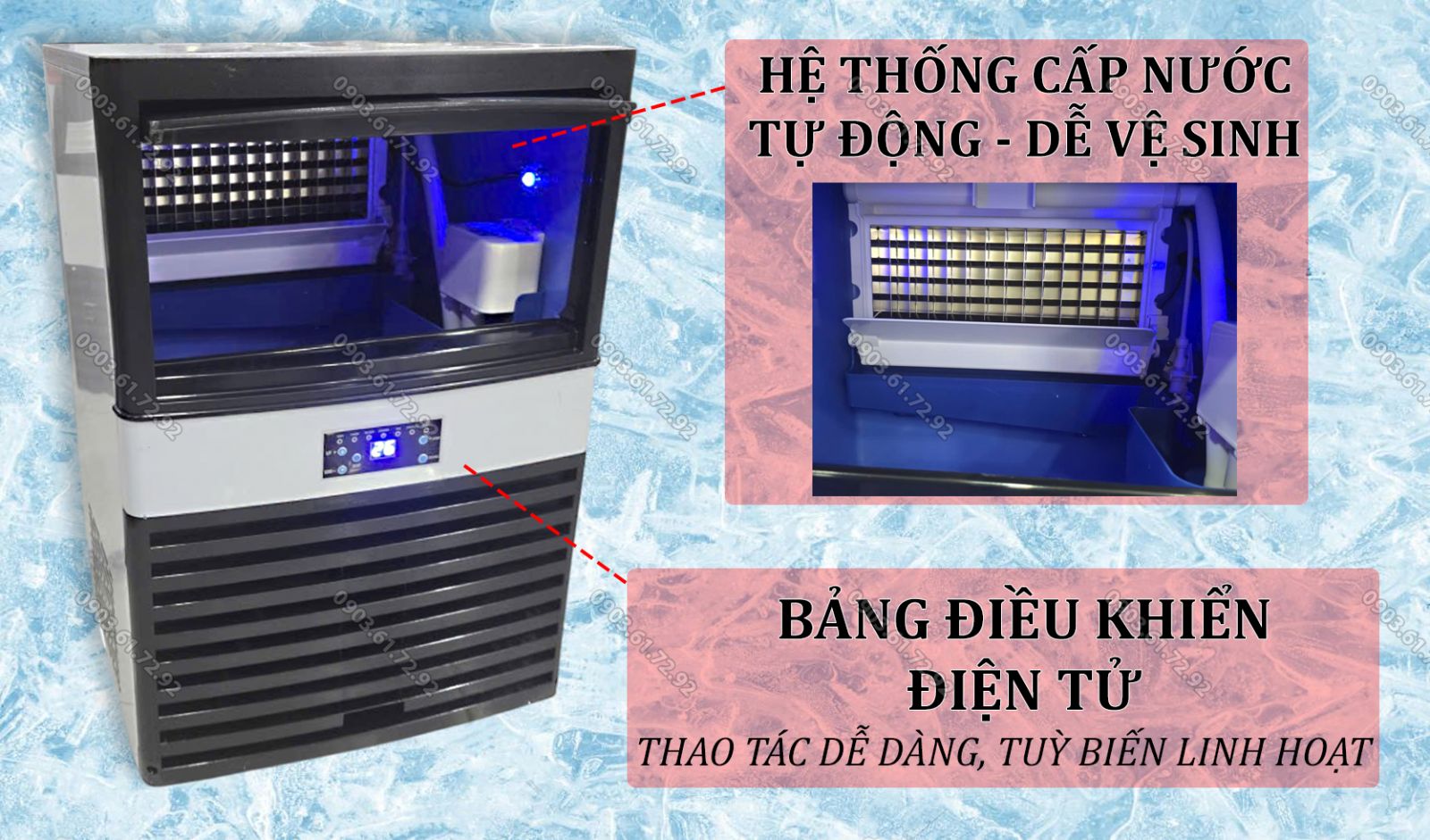 m&aacute;y l&agrave;m nước đ&aacute; sạch tại nh&agrave; sk-68f