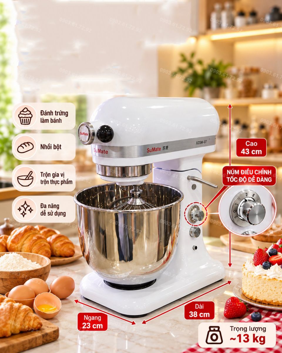 m&aacute;y đ&aacute;nh trứng đa năg sumate sm-07 428w