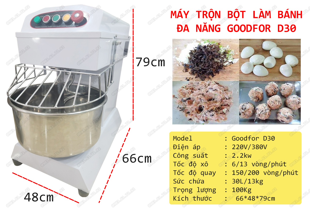 máy nhà bột làm bánh đa năng D30