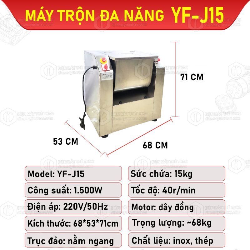 m&aacute;y trộn thực phẩm đa nawg 15kg YF-J15