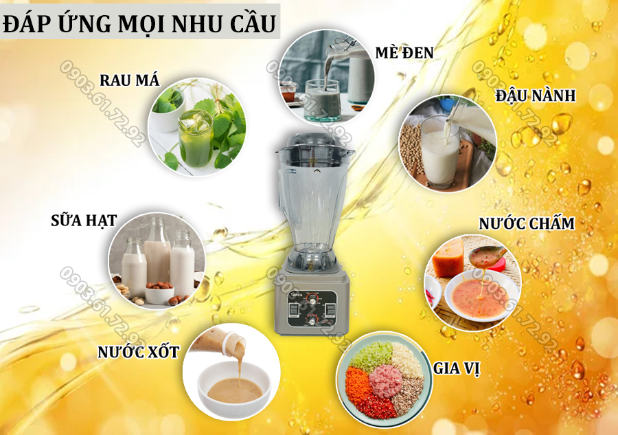 m&aacute;y xay sinh tố c&ocirc;ng suất lớn blender 6.5lit h&agrave;ng th&aacute;i