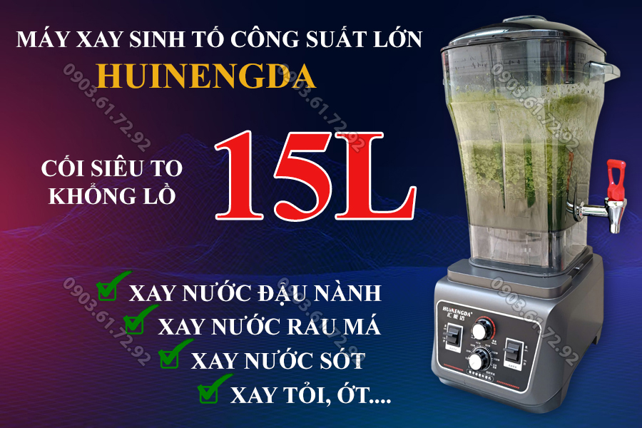 m&aacute;y xay sinh tố đa năng huinengda 15 lit