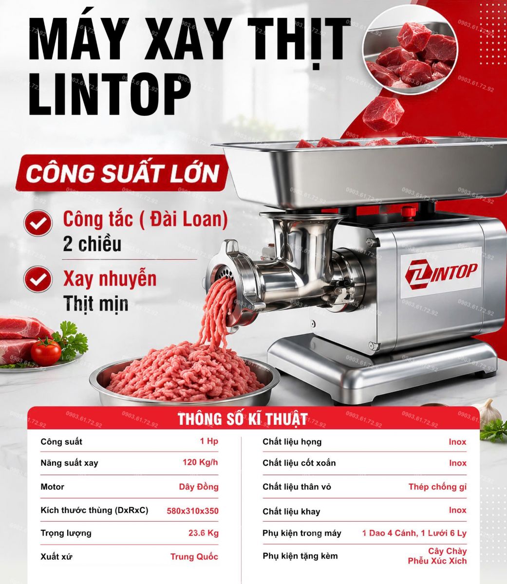 m&aacute;y xay thịt đ&ugrave;n thịt lintop 12