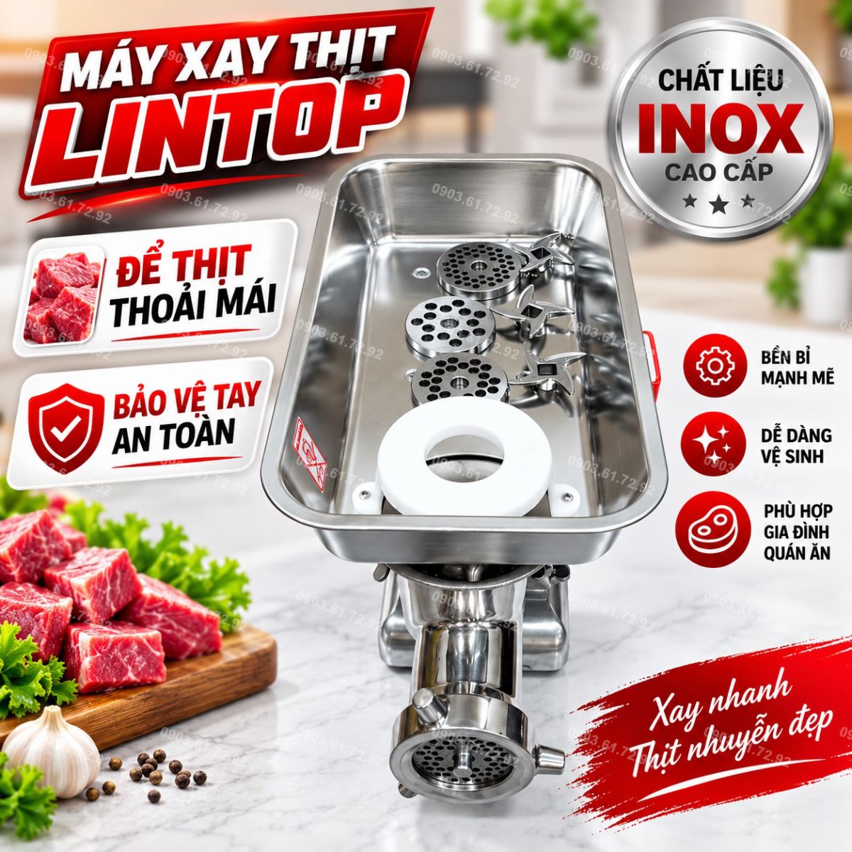 m&aacute;y xay thịt đ&ugrave;n thịt lintop 12