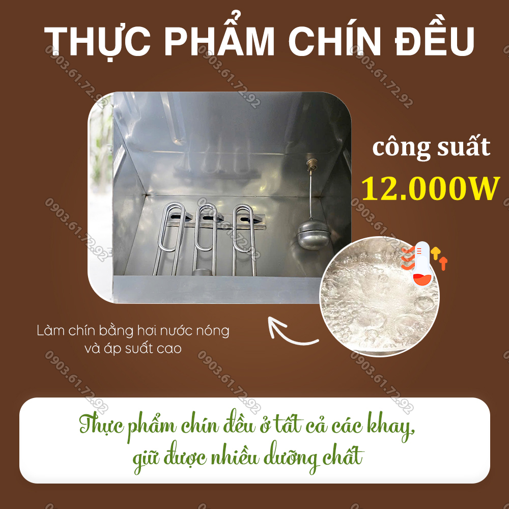 tủ hấp đa năng 10 khay kh&ocirc;ng tủ điện
