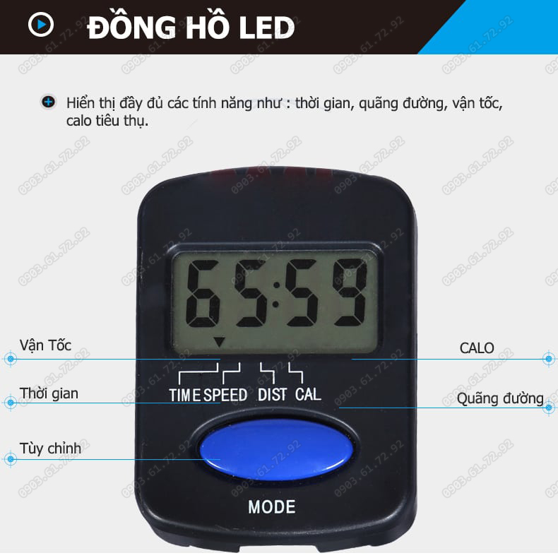 đồng hồ led xe đạp tập trong nh&agrave; ibike 4000