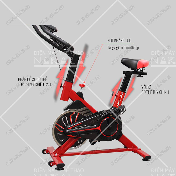 xe đạp tập thể dục tại chỗ xbike 2000